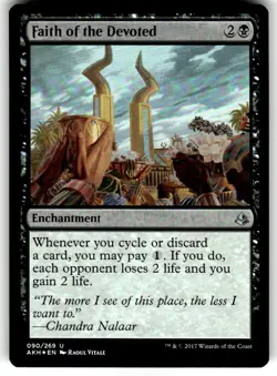 FOIL MTG NM Faith of the Devoted Amonkhet Regular - Image 1