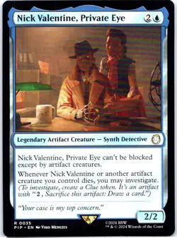 #35 Nick Valentine, Private Eye Universes Beyond: Fallout Rare - Image 1