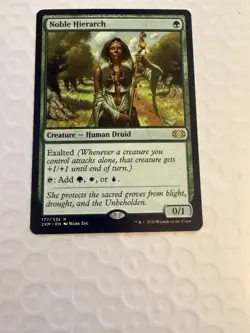 Magic: The Gathering Noble Hierarch Double Masters Rare Creature Human Druid - Image 1