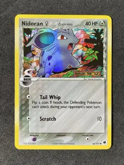 Pokemon Dragon Frontiers, NIDORAN, 56/101, Reverse Holo, Stamped *LP 2006 - Image 1