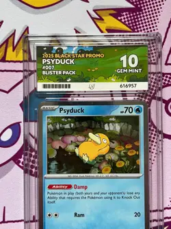 Pokemon - Psyduck MEP 007 - Black Star Promo - Swirl - Blister - Graded - ACE 10 - Image 2