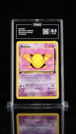 2000 POKEMON ROCKET 1ST EDITION #54 DROWZEE TAG 8.5 PSA BGS - Image 1