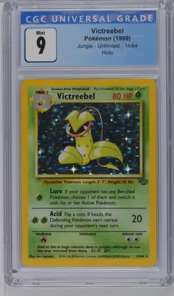 1999 POKEMON JUNGLE UNLIMITED VICTREEBEL 14/64 HOLO CGC 9 PSA - Image 1