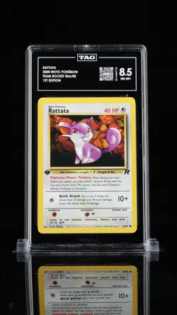Pokemon Rattata Team Rocket 1st Edition #66 TAG 8.5 PSA BGS - Image 1