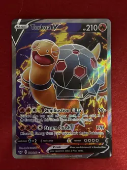Torkoal V 188/202 Sword & Shield NM Full Art Ultra Rare Pokemon Card - Image 1