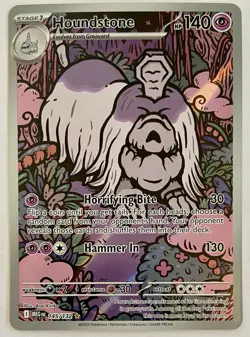Pokemon TCG Houndstone - 145/132 - ME01: Mega Evolution Illustration Rare Card - Image 1