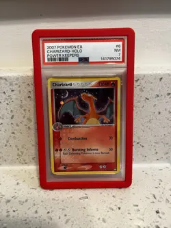 2007 Pokemon Ex Power Keepers #6 Charizard Holo Power Keepers PSA 7 NM - Image 1
