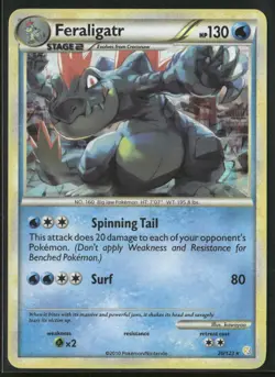 Feraligatr 20/123 Cracked Ice Holo - Pokemon TCG HeartGold & SoulSilver 2010 - Image 1