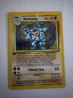 Pokemon TCG Machamp Base Set 8/102 Holo Unlimited Holo Rare - Image 1