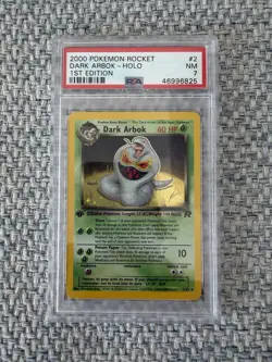 2000 Pokemon Rocket Dark Arbok - Holo 1st Edition #2 PSA 7 NM - Image 1