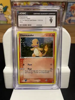 CGC 9 Pokemon Charmander 113/112 2004 EX Fire Red & Leaf Green Secret Rare Holo - Image 3