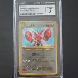 Pokemon Crossing the Ruins Scizor 212 Holo Rare CGC 7 2000 Japanese - Image 1
