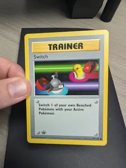 Switch 1ST EDITION Base Set (Shadowless) 1999 Pokemon 95/102 Common - Image 1