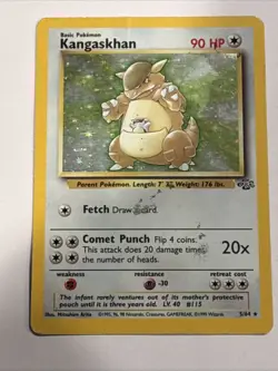 Pokemon TCG Kangaskhan Jungle 5/64 Holo Unlimited Holo Rare - Image 1