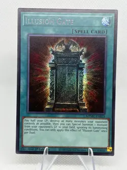 Yugioh! 1x Illusion Gate MZMU-EN023 Secret Rare 1st Ed NM - Image 1