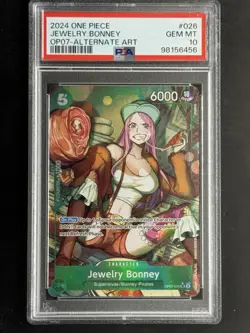 Jewelry Bonney Alternate Art 2024 One Piece 500 Years OP07-026 PSA 10 SP - Image 1