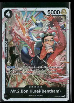 Mr.2.Bon.Kurei (Bentham) OP14-091 - One Piece TCG The Azure Sea's Seven SR - Image 1