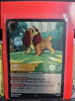 Disney Lorcana TCG Lady Decisive Dog 28/P2 EN 8 Promo - Image 1
