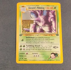 Pokemon Giovanni's Nidoking Gym Challenge Rare English Card #7/132 2000 - Image 1