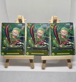 ONE PIECE Card Game – Roronoa Zoro P-042 Championship Promo – LOT of 3 - Image 1