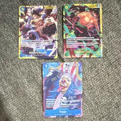 Bandai One Piece CCG OP11 OP06 P-084 Character Cards Luffy Zoro Buggy Lot - Image 1