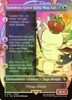 Summon: Good King Mog XII (Borderless) #194 (Foil) NM Final Fantasy Magic MTG - Image 1