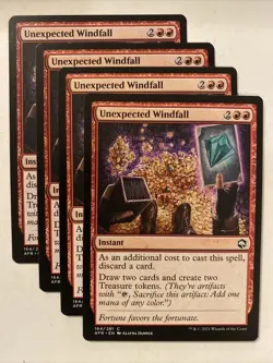 4x MTG Unexpected Windfall Adventures in the Forgotten Realms 164/281 Reg NM - Image 1