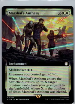#453 Marshal's Anthem (Extended Art) Universes Beyond: Fallout Rare FOIL - Image 1