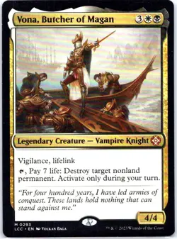 #293 Vona, Butcher of Magan Commander: The Lost Caverns of Ixalan Mythic - Image 1