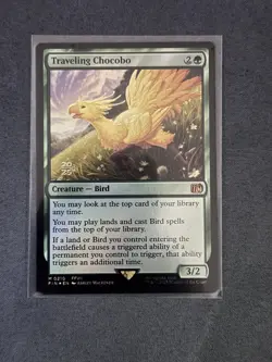 MTG Traveling Chocobo (Prerelease Foil) M #0210 FIN Final Fantasy - Image 1