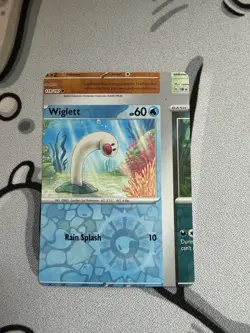 Pokemon TCG Wiglett Reverse Holo Miscut Misprint NM - Image 1