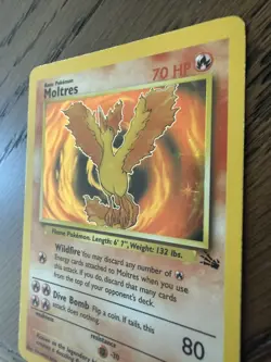 Pokemon TCG - Moltres Fossil Holo Unlimited Rare 12/62 - Image 2