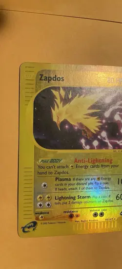 Zapdos - 044/147 - Aquapolis - REVERSE HOLO. 2002. (LP) Pokemon E-Reader - Image 4
