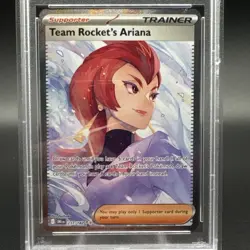 2025 POKEMON DESTINED RIVALS #237 TEAM ROCKET'S ARIANA PSA 10 GEM MINT - Image 1