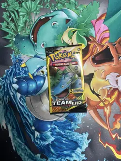 Pokemon TCG Sun & Moon Team Up Mini Booster Pack Venusaur & Celibi Sealed 7.63G - Image 5