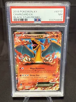2014 POKEMON XY BLACK STAR PROMO CHARIZARD EX #XY17 PSA 7 NM - Image 1