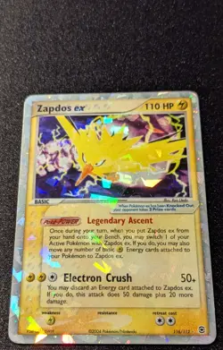 Pokemon FIRERED&LEAFGREEN - #116/112 Zapdos ex - Secret Rare Holo - ENG - LP - Image 4