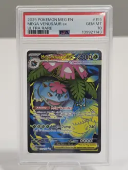 2025 POKEMON MEG EN-MEGA EVOLUTION ULTRA RARE #155 MEGA VENUSAUR EX PSA 10 - Image 1