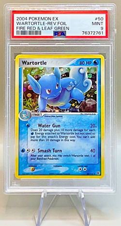 Pokemon Wartortle #50/112 Reverse Holo - 2004 EX Fire Red & Leaf Green PSA 9 MT! - Image 1