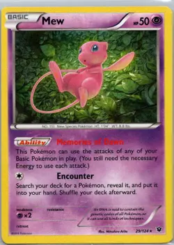 Pokemon TCG Mew 29/124 Fates Collide Holo NM - Image 1