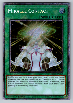Miracle Contact Yugioh RA03-EN253 Platinum Secret Rare PSR NM - Image 1
