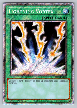 Lightning Vortex Yugioh RA03-EN148 Platinum Secret Rare PSR NM - Image 1