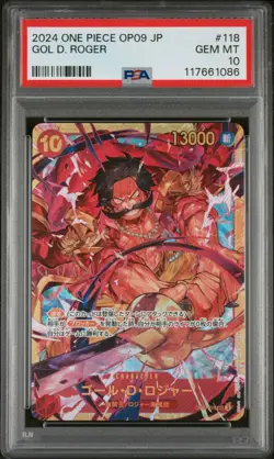 2024 ONE PIECE JAPANESE OP09-EMPERORS IN THE NEW WORLD #118 GOL D. ROGER PSA 10 - Image 1
