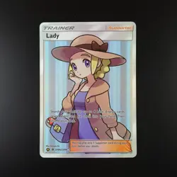 Lady SV86/SV94 Pokemon Hidden Fates Trainer Supporter Holo Full Art Card - Image 1
