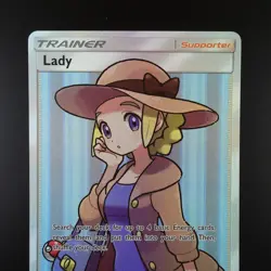 Lady SV86/SV94 Pokemon Hidden Fates Trainer Supporter Holo Full Art Card - Image 2