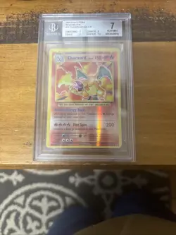 Pokemon Evolutions XY 2016 Charizard Reverse Holo Foil Card #11/108 PSA 7 NM - Image 1