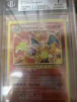 Pokemon Evolutions XY 2016 Charizard Reverse Holo Foil Card #11/108 PSA 7 NM - Image 2