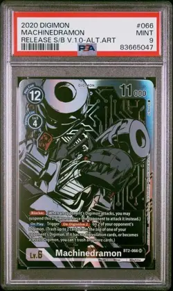 2020 Digimon Card Game - Machinedramon Alt art. PSA 9 MINT - Image 1