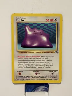 Pokemon TCG Card - Ditto 18/62 Fossil Set 1999 Rare Non-Holo LP/MP - Image 1