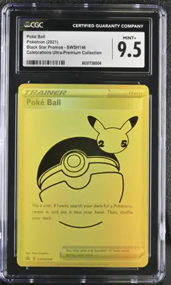 Poke Ball SWSH146 SWSH: Sword & Shield Promo Cards Holo CGC Graded MINT+ 9.5 - Image 1